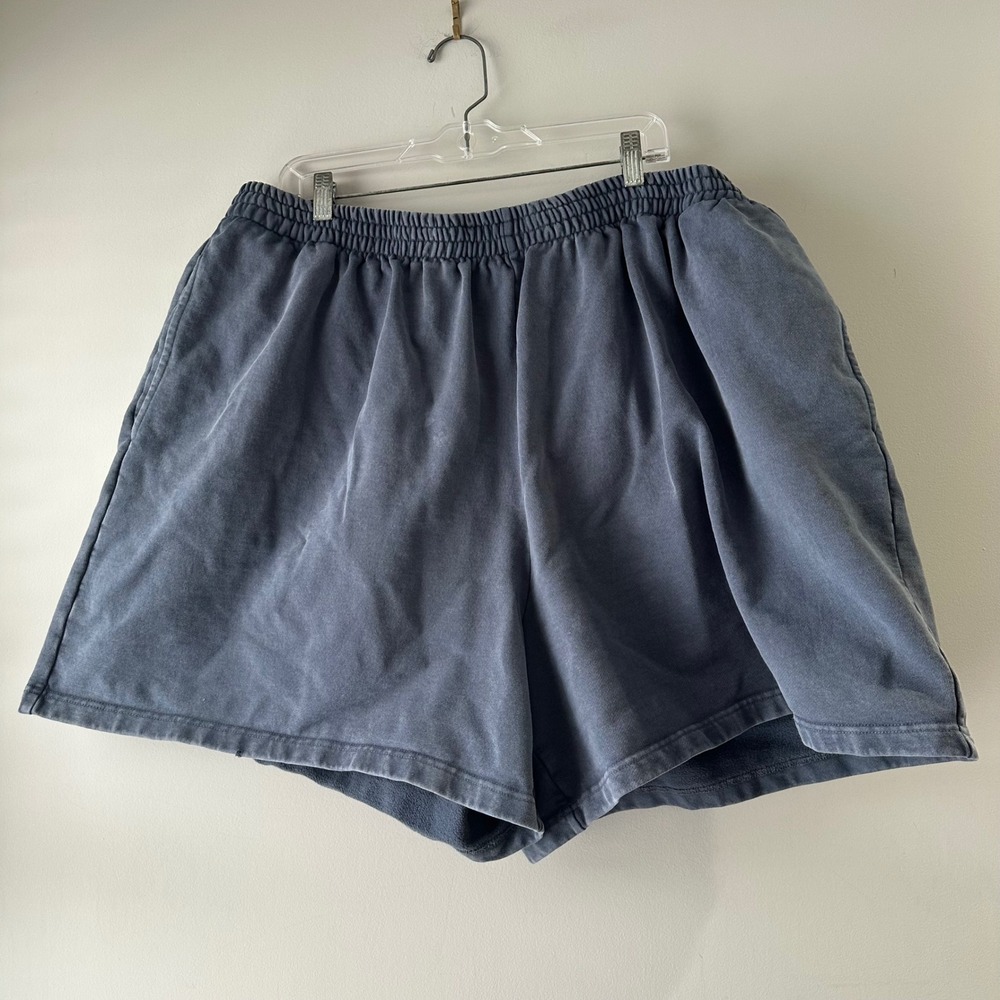 SKIMS Cotton Fleece Lounge Shorts‎ Gray 4X Elastic Waist Drawstring